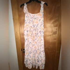 Lulu's Floral Midi Dress - Pink and Purple